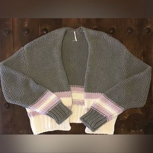 Free People NWOT Chunky Knit Crop Cardigan